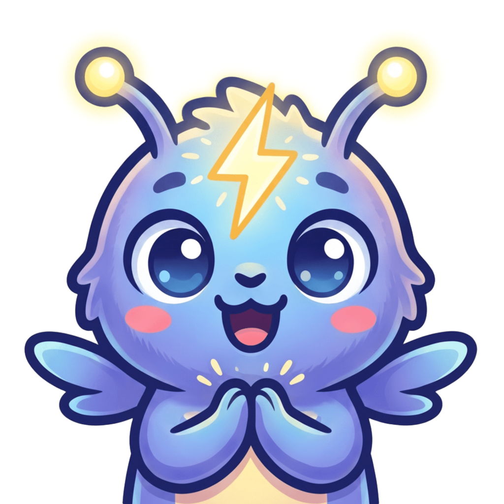 Lumiq — a small purple creature with glowing antennae